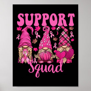 Poster Camisa de Câncer para Mulheres Gnomos Esquadrão de