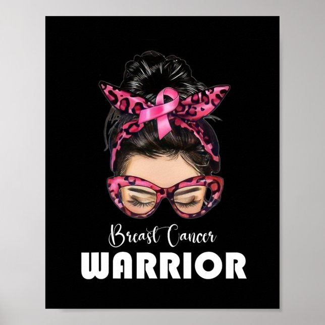 Poster Camisa de consciência do cancer (Frente)