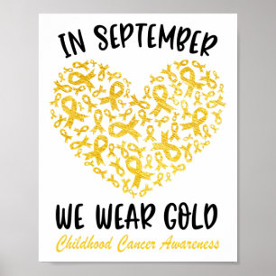 Poster Camisa de Conscientização do Câncer Infantil Em Se