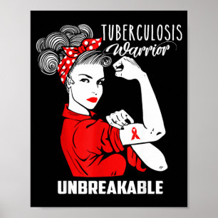Poster Camisa de conscientização guerreiro da tuberculose