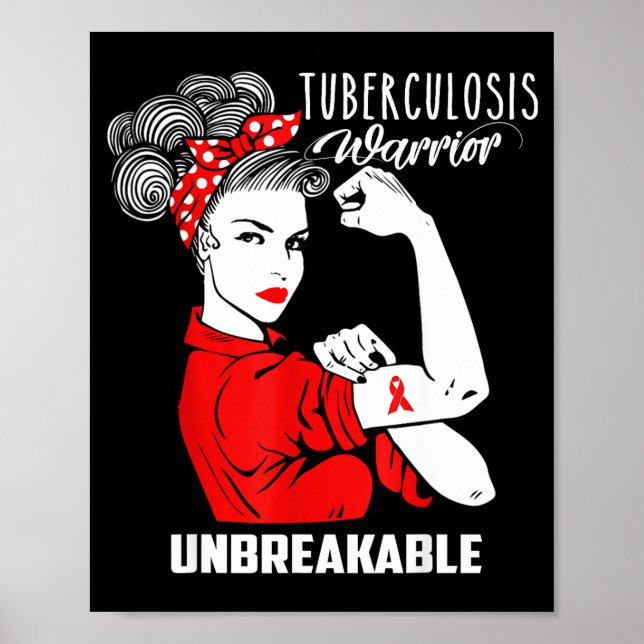 Poster Camisa de conscientização guerreiro da tuberculose (Frente)