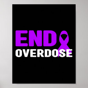 Poster Camisa de conscientização sobre o fim das overdose