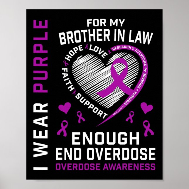 Poster Camisa de conscientização sobre o fim do overdose  (Frente)