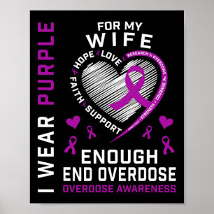 Poster Camisa de Conscientização sobre o Fim do Overdose