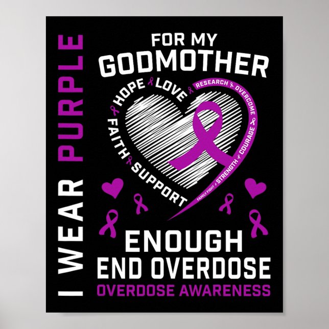 Poster Camisa de conscientização sobre o fim do overdose  (Frente)
