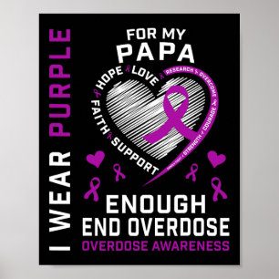 Poster Camisa de Conscientização sobre o Fim do Overdose