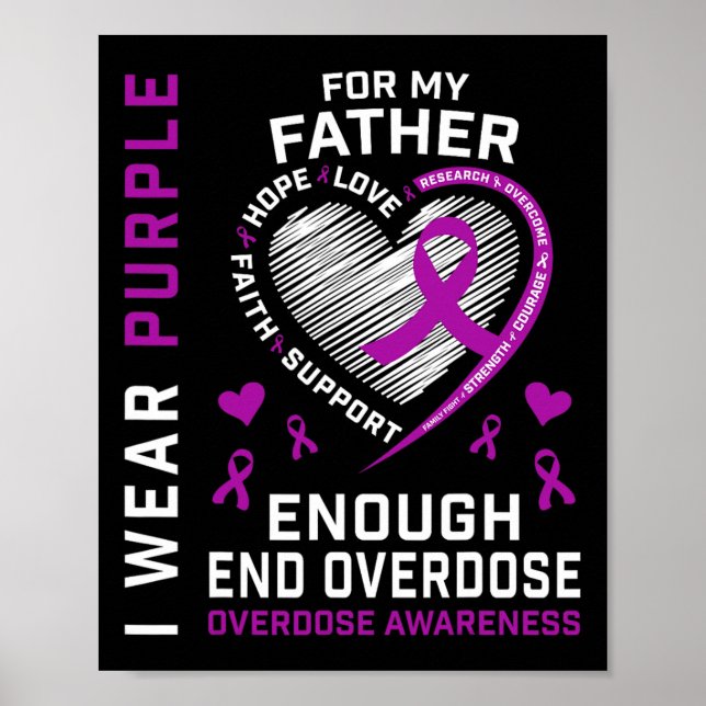 Poster Camisa de conscientização sobre o fim do overdose  (Frente)