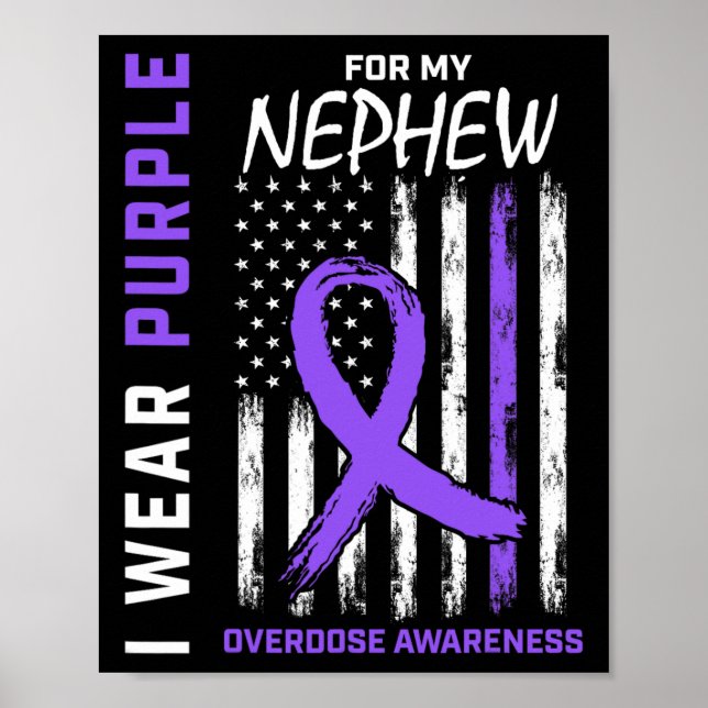Poster Camisa de conscientização sobre overdose de sobrin (Frente)