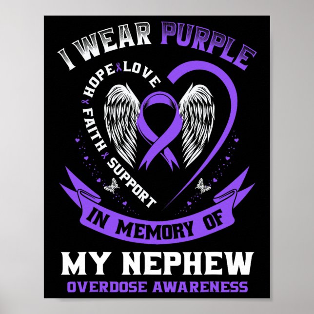 Poster Camisa de Conscientização sobre Overdose em Memóri (Frente)