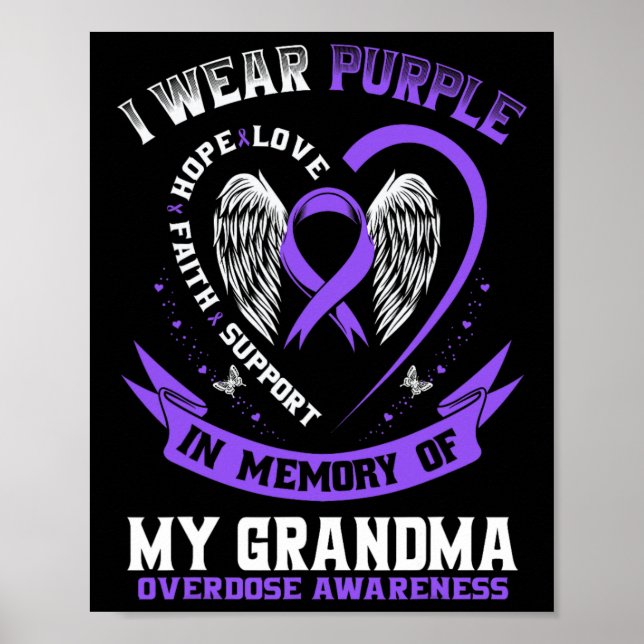 Poster Camisa de Conscientização sobre Overdose em Memóri (Frente)