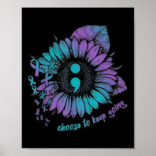 Poster Camisa de Conscientização sobre Prevenção de Suicí