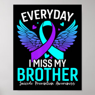 Poster Camisa de Conscientização sobre Suicídio Prevenção