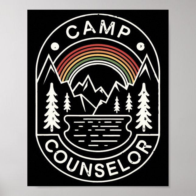 Poster Camisa de Conselheiro de Acampamento Acampante Ver (Frente)
