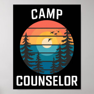Poster Camisa de Conselheiro de Acampamento Verão Equipe