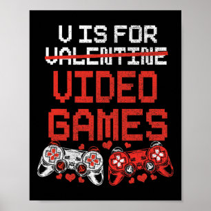 Poster Camisa De Dia de os namorados Para Jogo De Vídeo P
