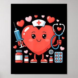 Poster Camisa de Enfermeira Engraçada do Dia dos Namorado