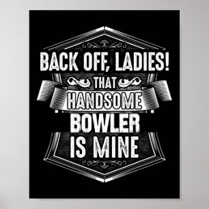 Poster Camisa de Esposa de Jogador de Boliche