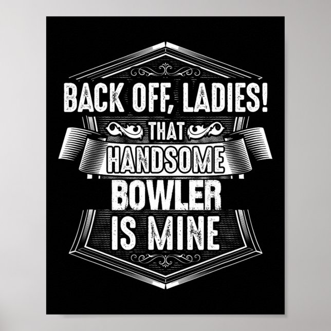 Poster Camisa de Esposa de Jogador de Boliche  (Frente)