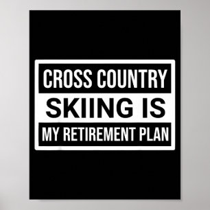 Poster Camisa de esqui cross country esquiando é homens a