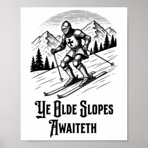 Poster Camisa de Esqui de Cavaleiro Medieval Para Amantes