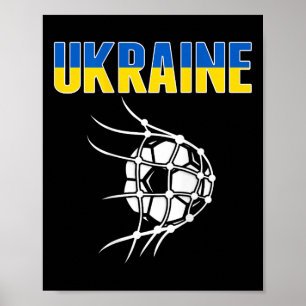 Poster Camisa de Fã de Futebol da Ucrânia - Bandeira Ucra