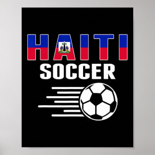 Poster Camisa de Fã de Futebol Orgulhoso do Haiti - Apoie