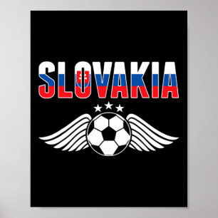 Poster Camisa de Fãs de Futebol da Eslováquia - Bandeira 
