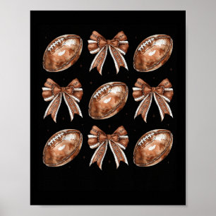 Poster Camisa de Futebol Americano de Outono com Laço Coq