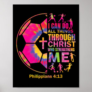 Poster Camisa de Futebol Cristã para Meninas Adolescentes