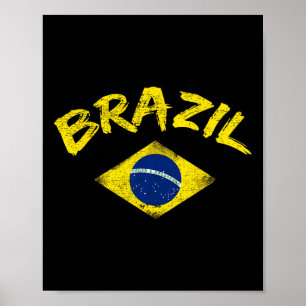 Poster Camisa de Futebol da Seleção Nacional do Brasil Br