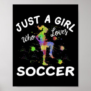 Poster Camisa de Futebol Fofo Para Meninas Só Uma Menina