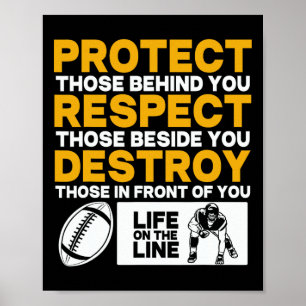 Poster Camisa de Futebol Lineman - Proteção