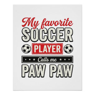 Pôster Camisa de Futebol Paw Paw Vintage Design de Camisa