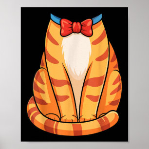 Poster Camisa de Gato Laranja Camisa Adultos Homens Mulhe