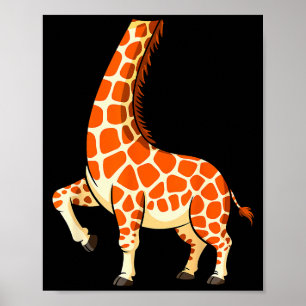 Poster Camisa de Girafa Adulto Homens Mulheres Crianças F