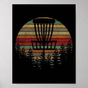 Poster Camisa de golfe de disco retrô vintage Frolf Disco