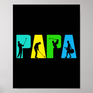Poster Camisa De Golfe Do Papa Golfer. Presentes De Golfe