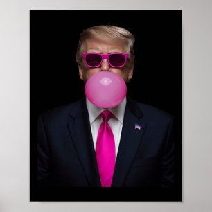 Poster Camisa De Goma-Bola-Rosa 2024 Votação Presidente F
