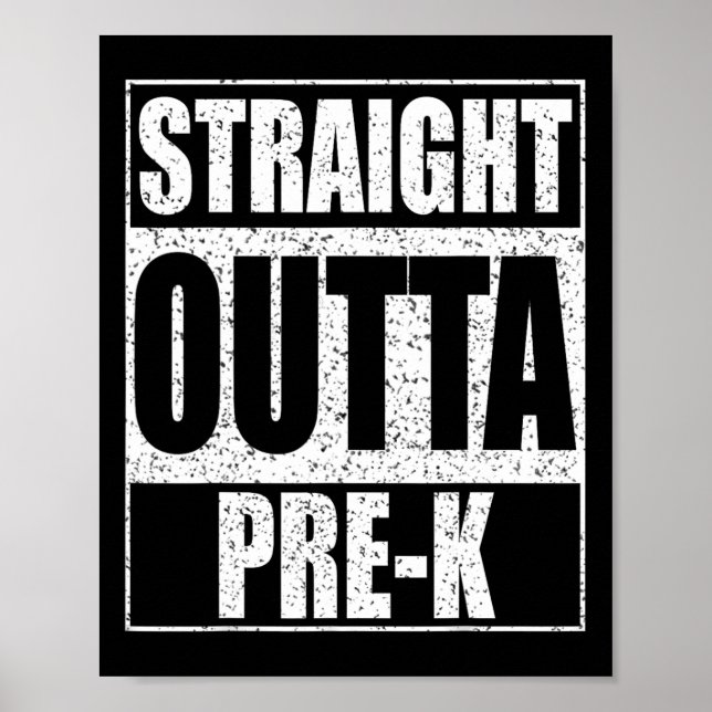 Poster Camisa De Graduação Pré-Escolar Fora De k (Frente)