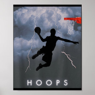 Poster Camisa de Hoops de Basquete de Tempestade Elétrica