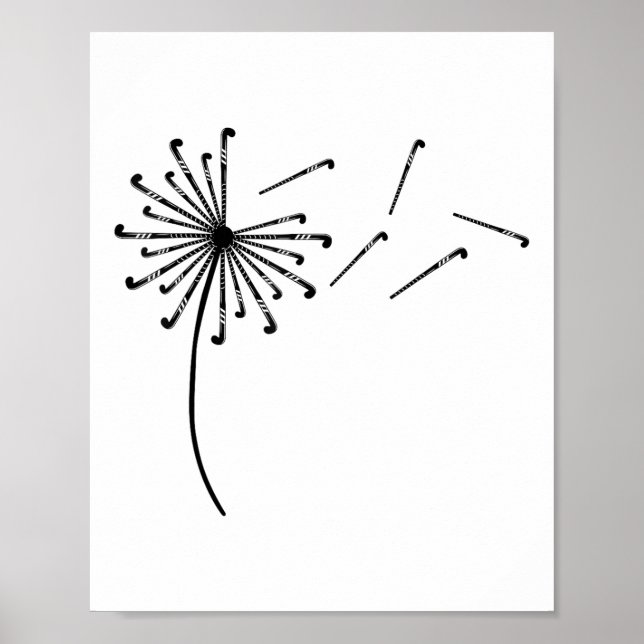 Poster Camisa de hóquei em campo com desenho de dente-de- (Frente)