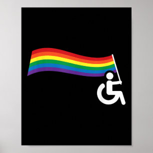 Poster Camisa de Humor de Cadeira de Rodas _ Presente Gay