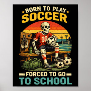 Poster Camisa de jogador de futebol masculino jogando fut