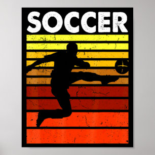 Poster Camisa de jogador de futebol retrô vintage de espo