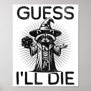 Poster Camisa de Jogo de Rpg de Mesa Adivinha Que Vou