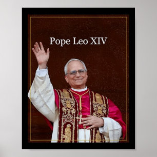 Poster Camisa de Leo Xiv do Papa deus abençoe