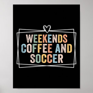 Poster Camisa de Mãe de Futebol com Café Presente para Mu