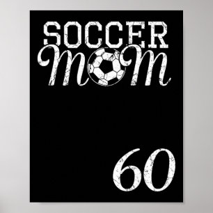 Poster Camisa de Mãe de Futebol Número 60 Jogador Favorit