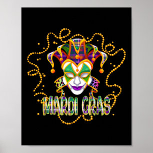 Poster Camisa de Mardi Gras Mulheres Homens Mardi Gras Cr