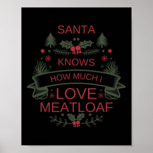Poster Camisa De Meatloaf De Natal De 2025 Para Forragens